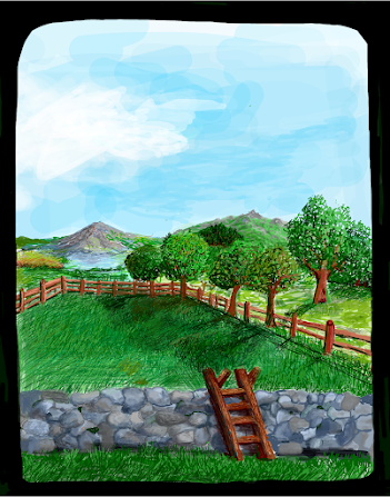 Phone drawing - Window to the Great Outdoors