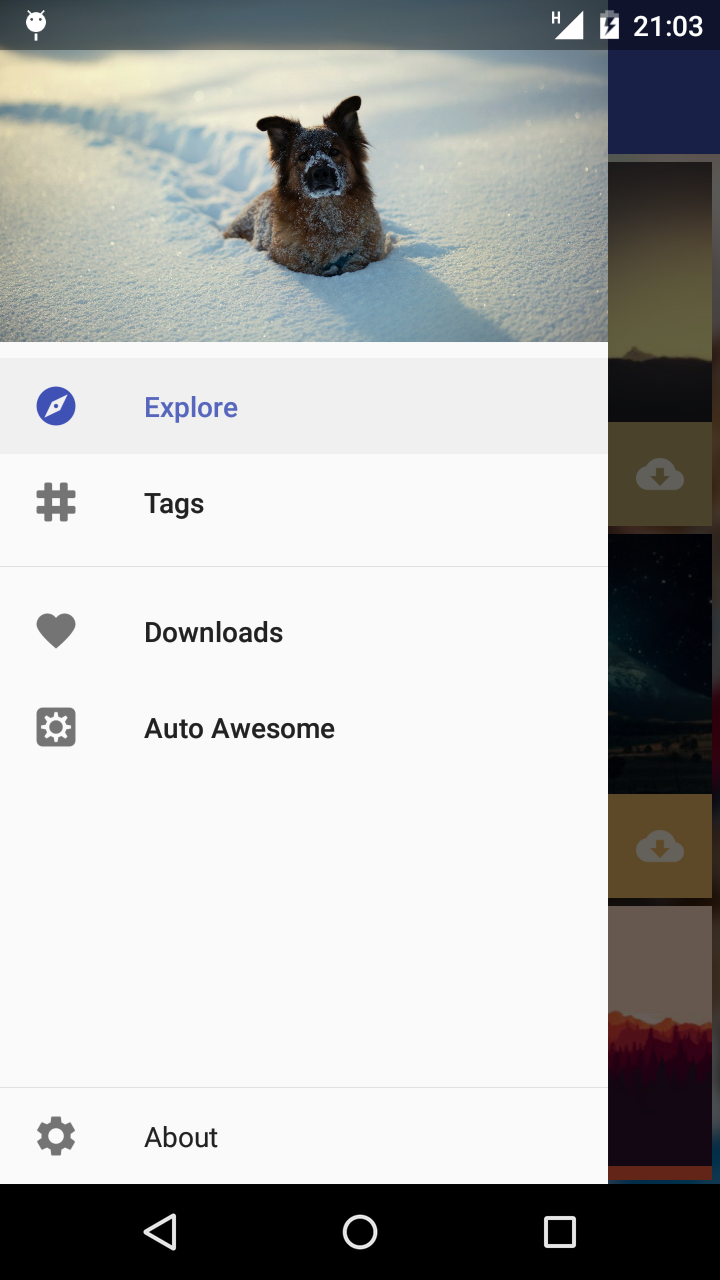 Android application Wallmax screenshort