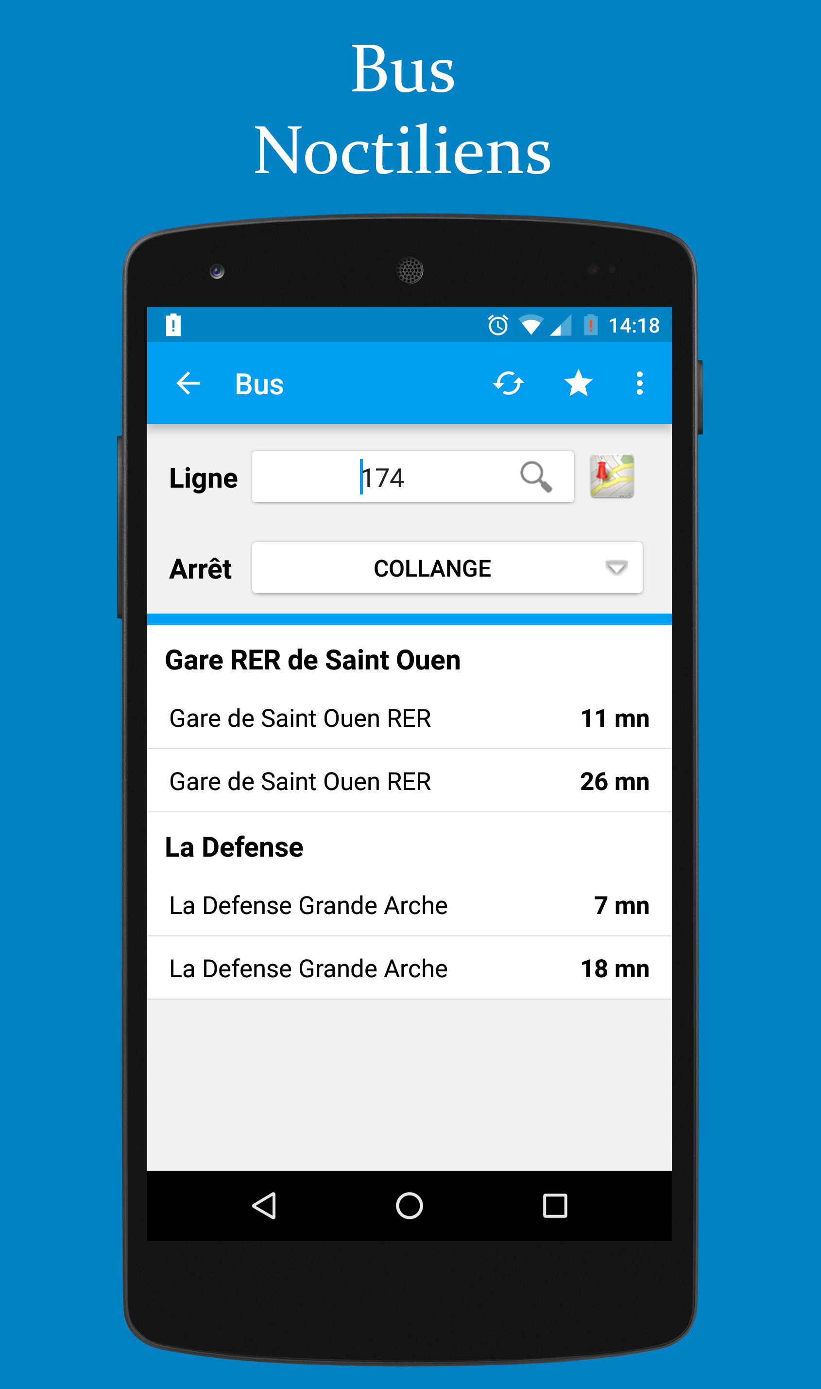 Android application Horaires Me ! (Paris) screenshort