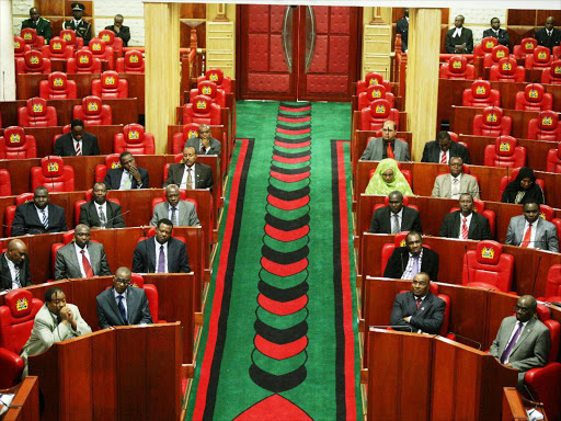 Members of parliament at parliamentary chambers. /FILE