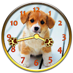 Sweet Puppy Analog Clock Apk