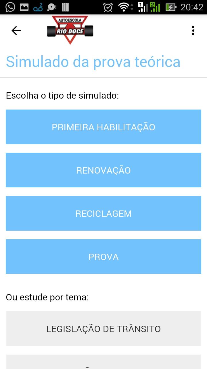 Android application Auto Escola Rio Doce screenshort