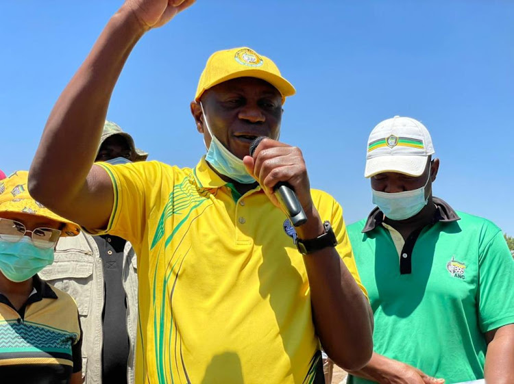 ANC treasurer-general Paul Mashatile on the campaign trail in Finetown inthe south of Johannesburg on Saturday, October 23 2021.