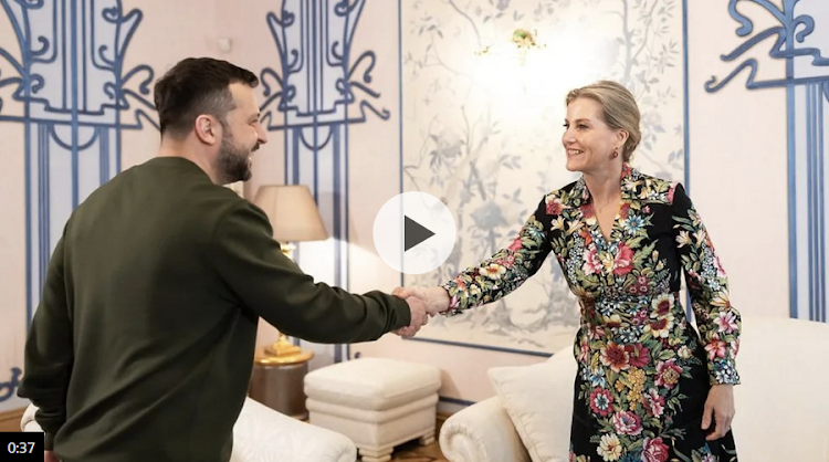 Sophie meets President Volodymyr Zelensky and First Lady Olena Zelenska on Kyiv visit