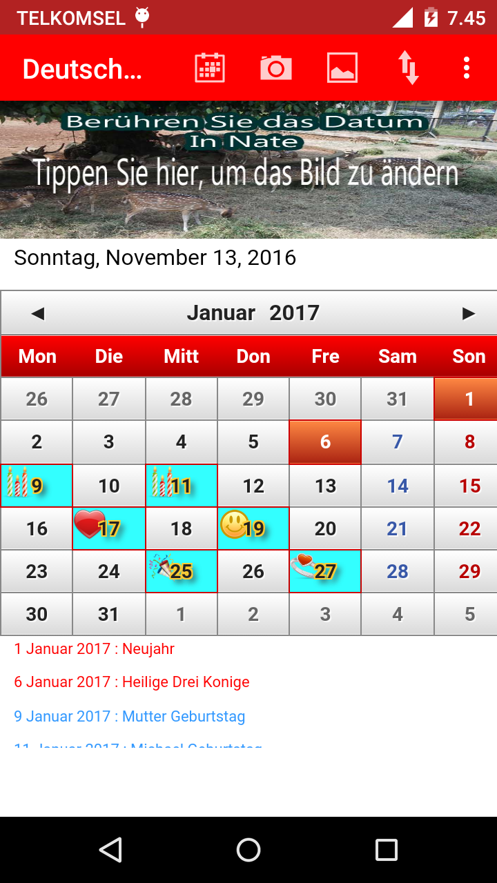 Android application Deutsch Kalender 2022 screenshort