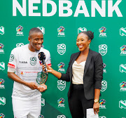  Gadinkame Modise of Chippa United Football Club during the Nedbank Cup, Quarter Final match between TS Galaxy and Chippa United at Mbombela Stadium on April 14, 2024 in Nelspruit, South Africa.