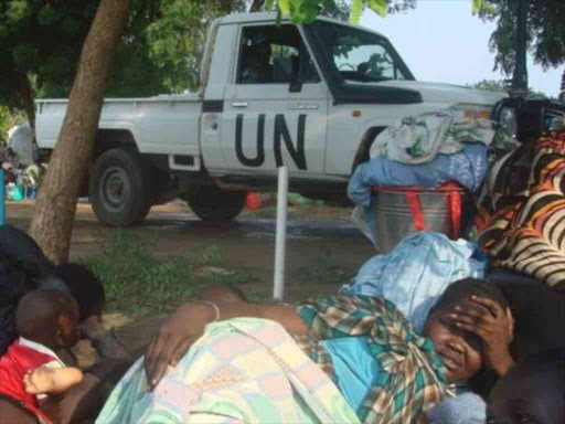 Thousands of civilians were forced to shelter on UN premises during fighting in July PHOTO/AGENCIES