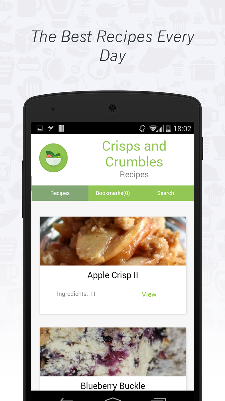 Android application Desserts: Crisps Recipes screenshort