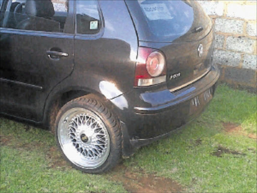 CAUSE OF TROUBLE: The back view of Xolani Duma's cloned car.