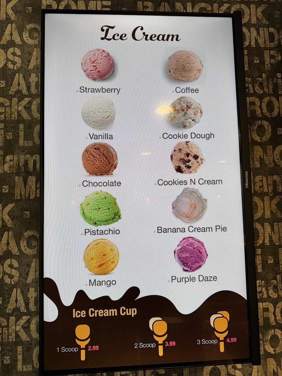 Ice cream flavors