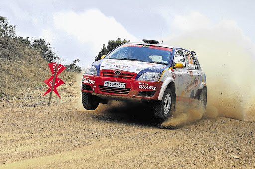 Team Total's Craig Trott and Robbie Coetzee in action Picture: DAVID LEDBITTER