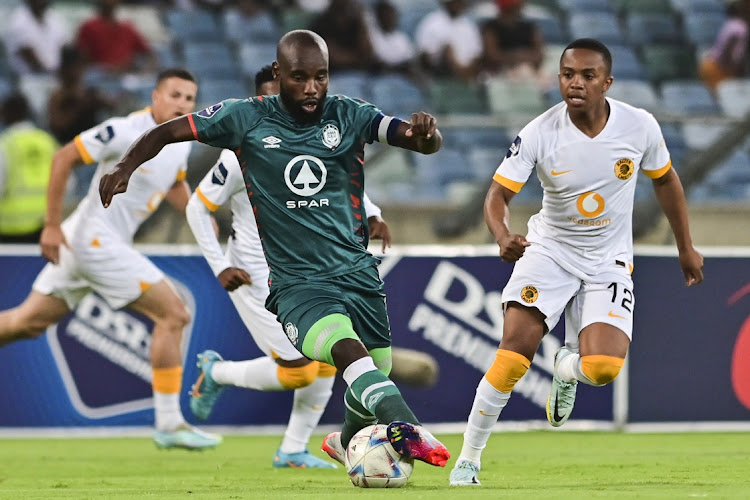 Amazulu captain Makhehlene Makhaula,left, seen here with Chiefs' Nkonsingiphile Ngcobo, is believed to have signed a pre-contract with the Buccaneers and could join them at the end of the season.