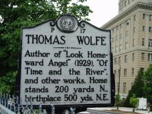 Author of "Look Homeward Angel" (1929), "Of Time and the River," and other works. Home stands 200 yards N., birthplace 500 yds. N.E.Plaque via North Carolina Highway Historical Marker Program, and...