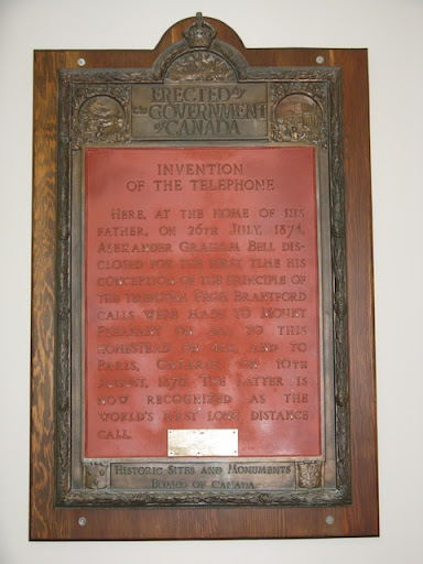 Here, at the home of his father, on 26th July, 1874, Alexander Graham Bell disclosed for the first time his conception of the principle of the telephone. From Brantford calls were made to Mount...