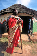 African spirituality icon Credo Mutwa in his traditional African robes and regalia. / GALLO IMAGES