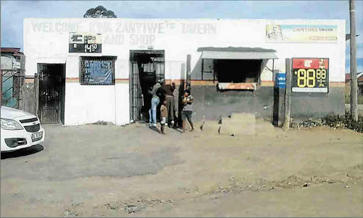 Y: Zanyiwe's Tavern, where bouncer Xolisani Bleni was shot dead Picture: MBALI TANANA