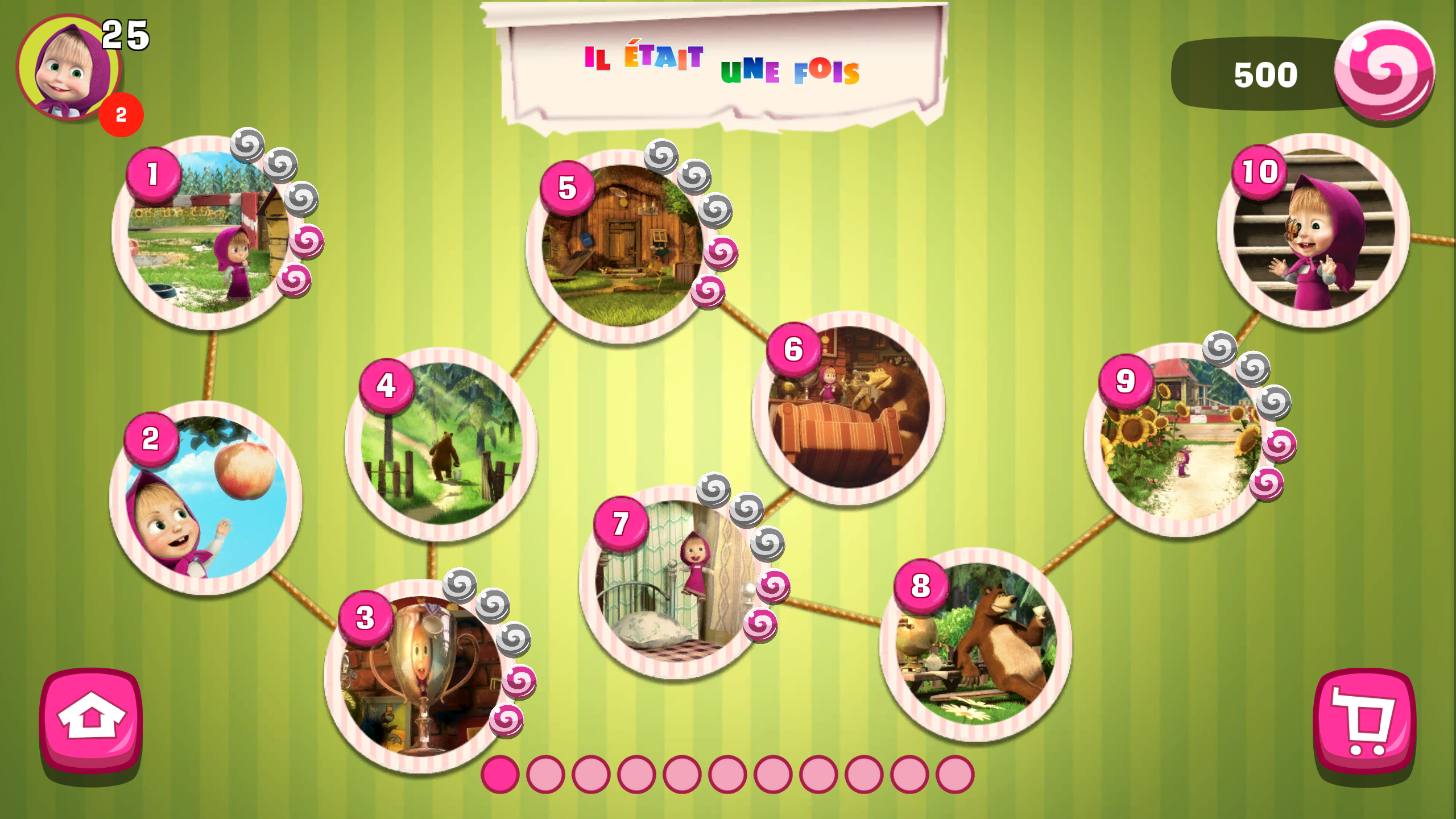 Android application Masha and the Bear: Puzzles screenshort