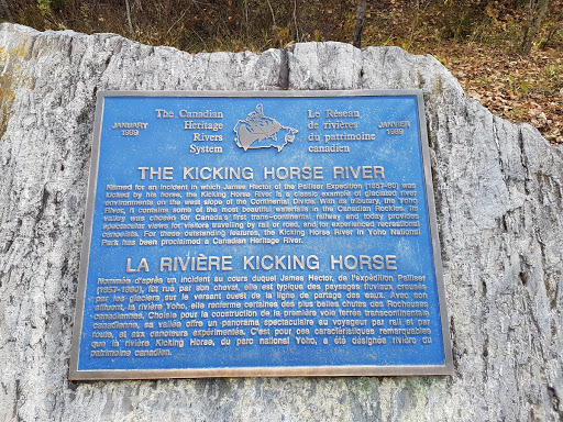 January 1989 - The Canadian Heritage River System THE KICKING HORSE RIVER Named for an incident in which James Hector of the Palliser Expedition (1857 - 60) was kicked by his horse, the Kicking...