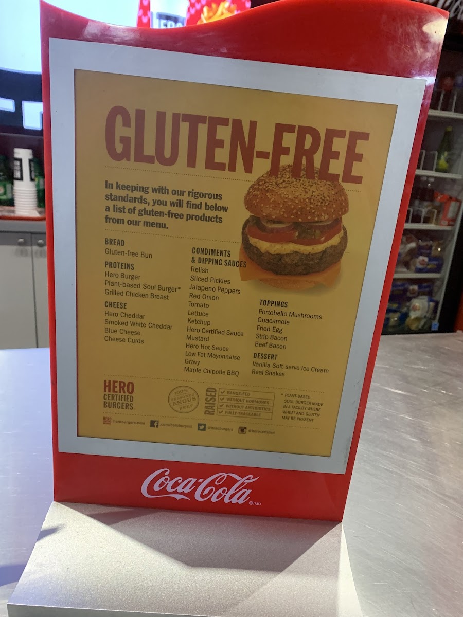 Gluten-Free at Hero Certified Burgers