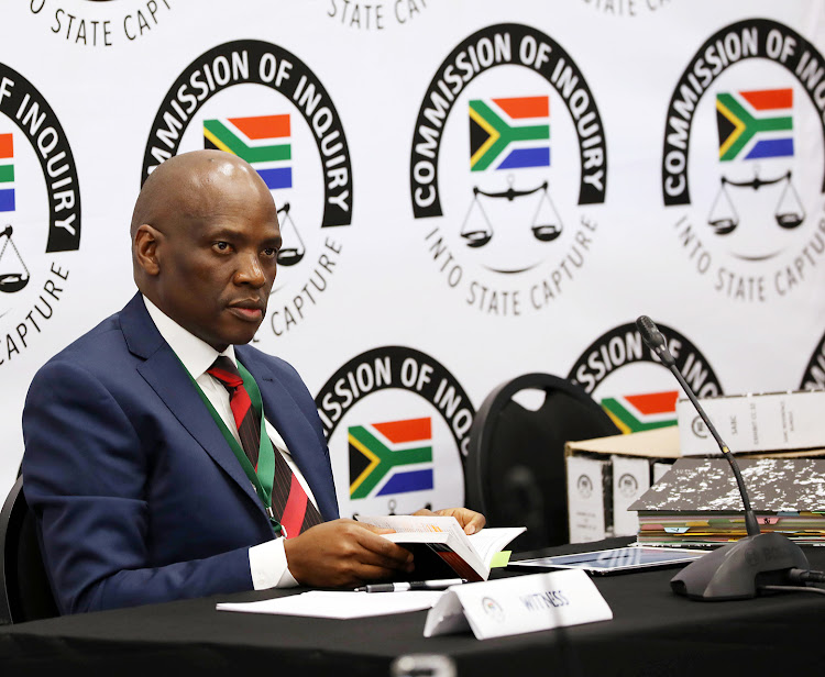 Former SABC COO Hlaudi Motsoeneng at the state capture inquiry in Parktown, Johannesburg, on September 11 2019.