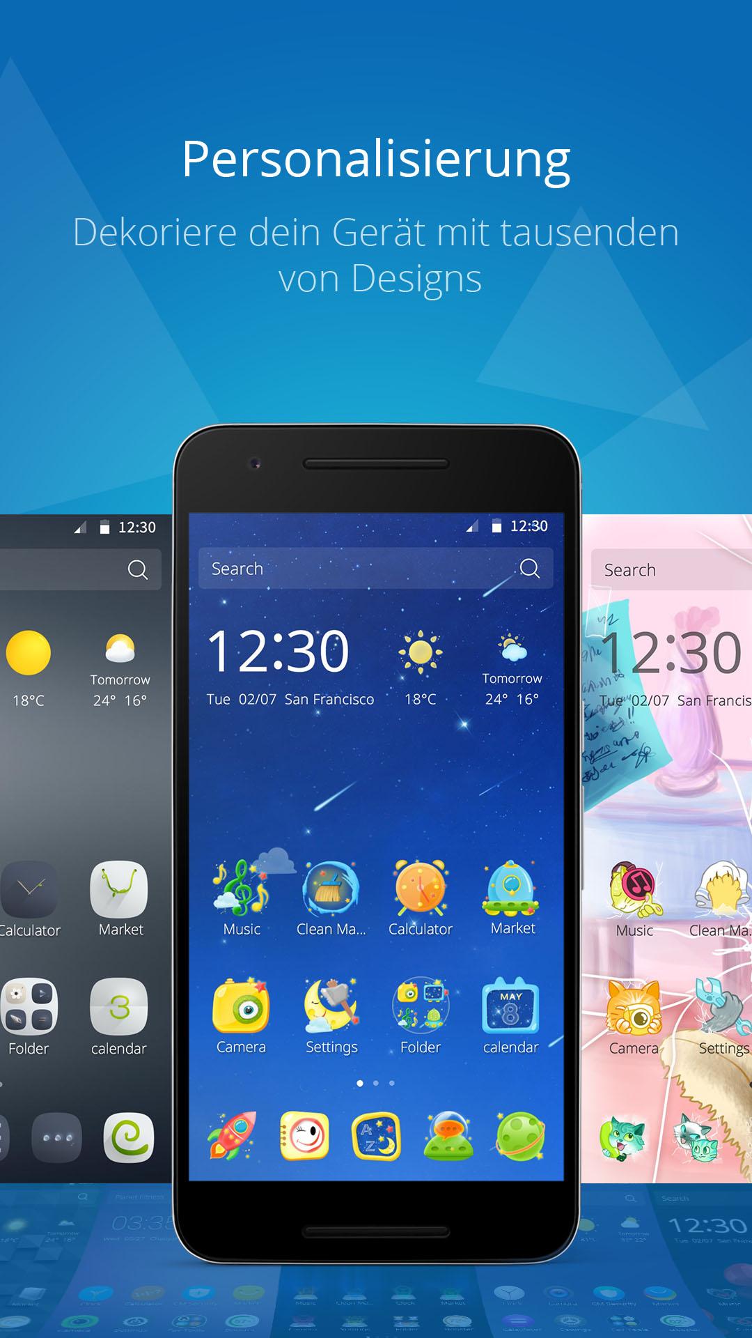 Android application CM Launcher 3D – Boost, Theme screenshort