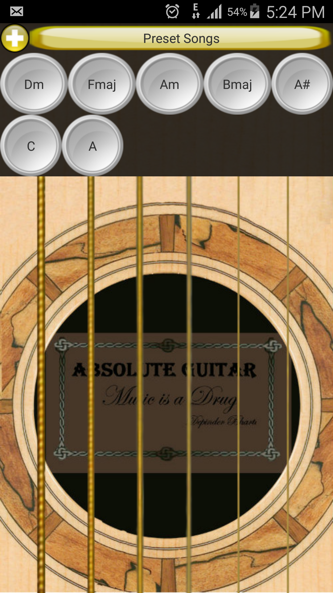 Android application Learn Guitar with Simulator screenshort