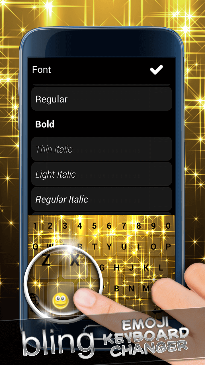 Android application Bling Emoji Keyboard Changer screenshort