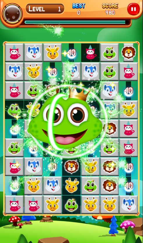 Android application Animal Crush screenshort