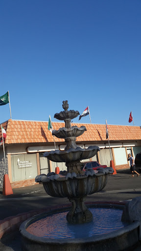 Fountain And Flags Of Little Arabia