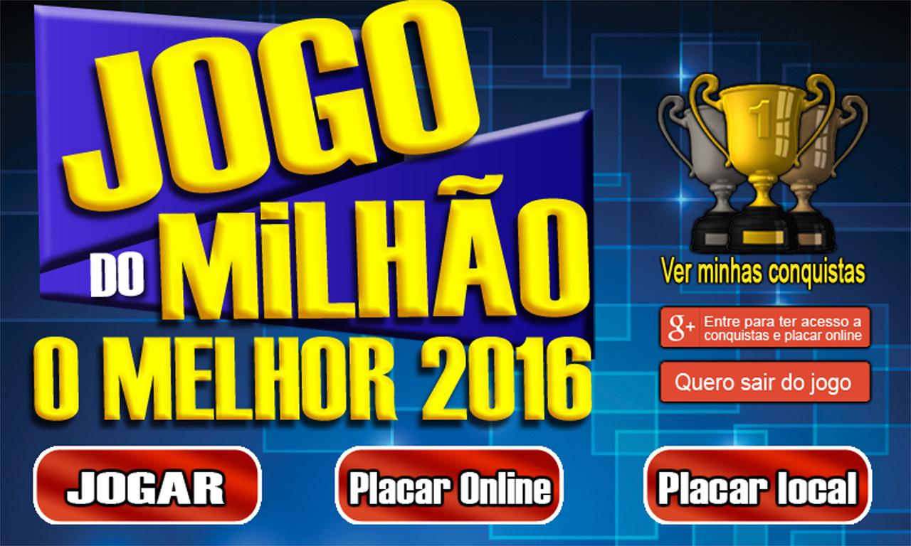 Android application Jogo do Milhão 2016 - O Melhor screenshort