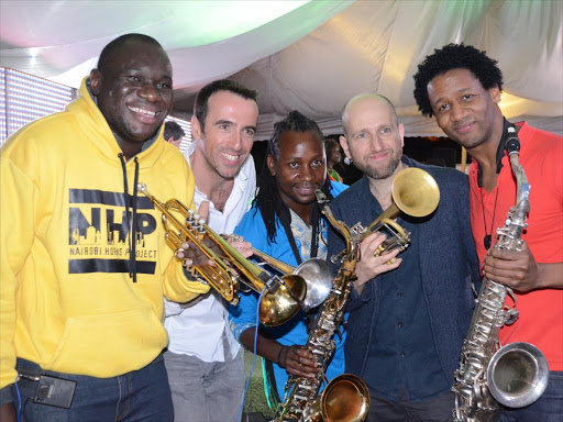 Some of the Jazz artised who performed last night at the jam session hosted by The InterContinental hotel and Safaricom. Photo / DAVIES NDOLO