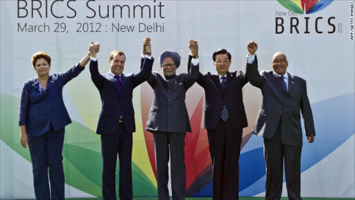 Heads of the BRICS countries pose prior to the BRICS summit