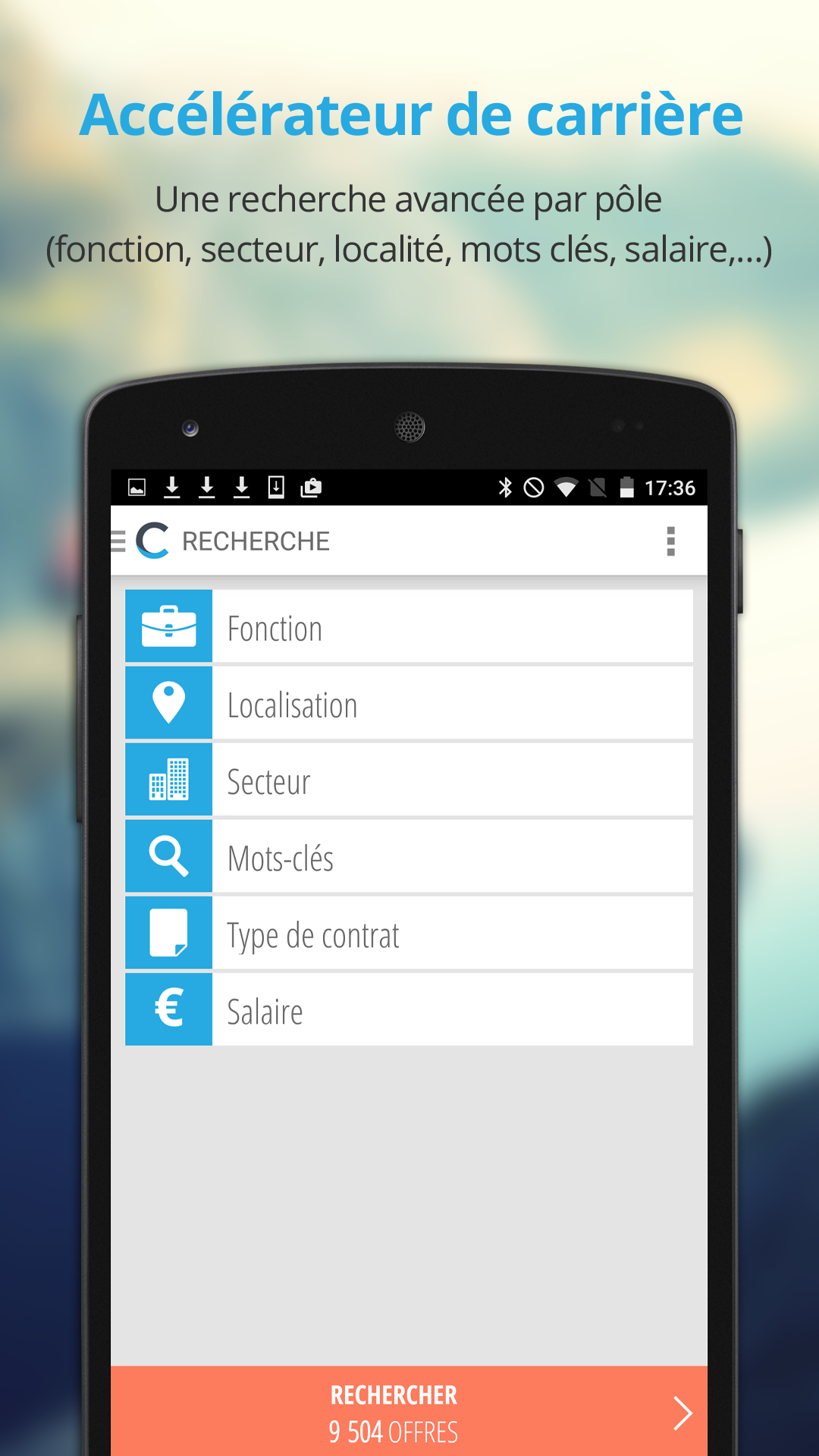 Android application Cadremploi : Offres et Recherche d’Emploi Cadre screenshort