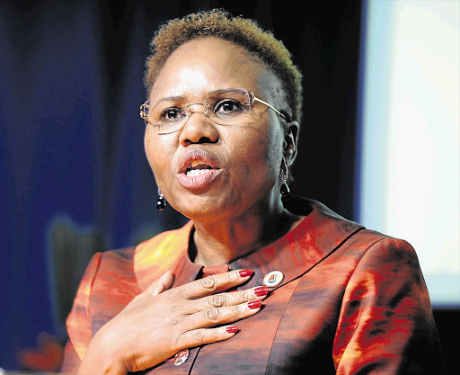 Social development minister Lindiwe Zulu.