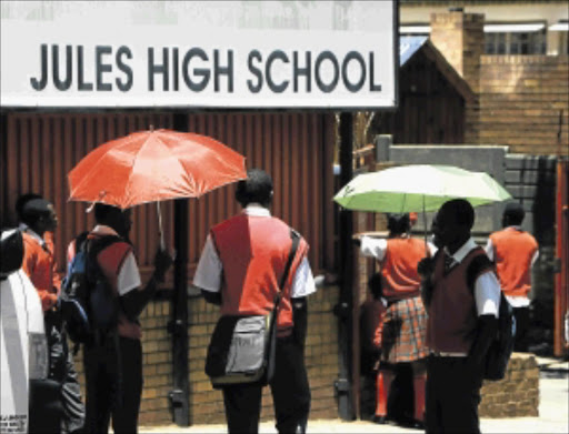 BAD REPUTATION: One of the clips on the website shows some pupils having sex at the school while other pupils film them on their cellphones. Photo: SIMPHIWE NKWALI