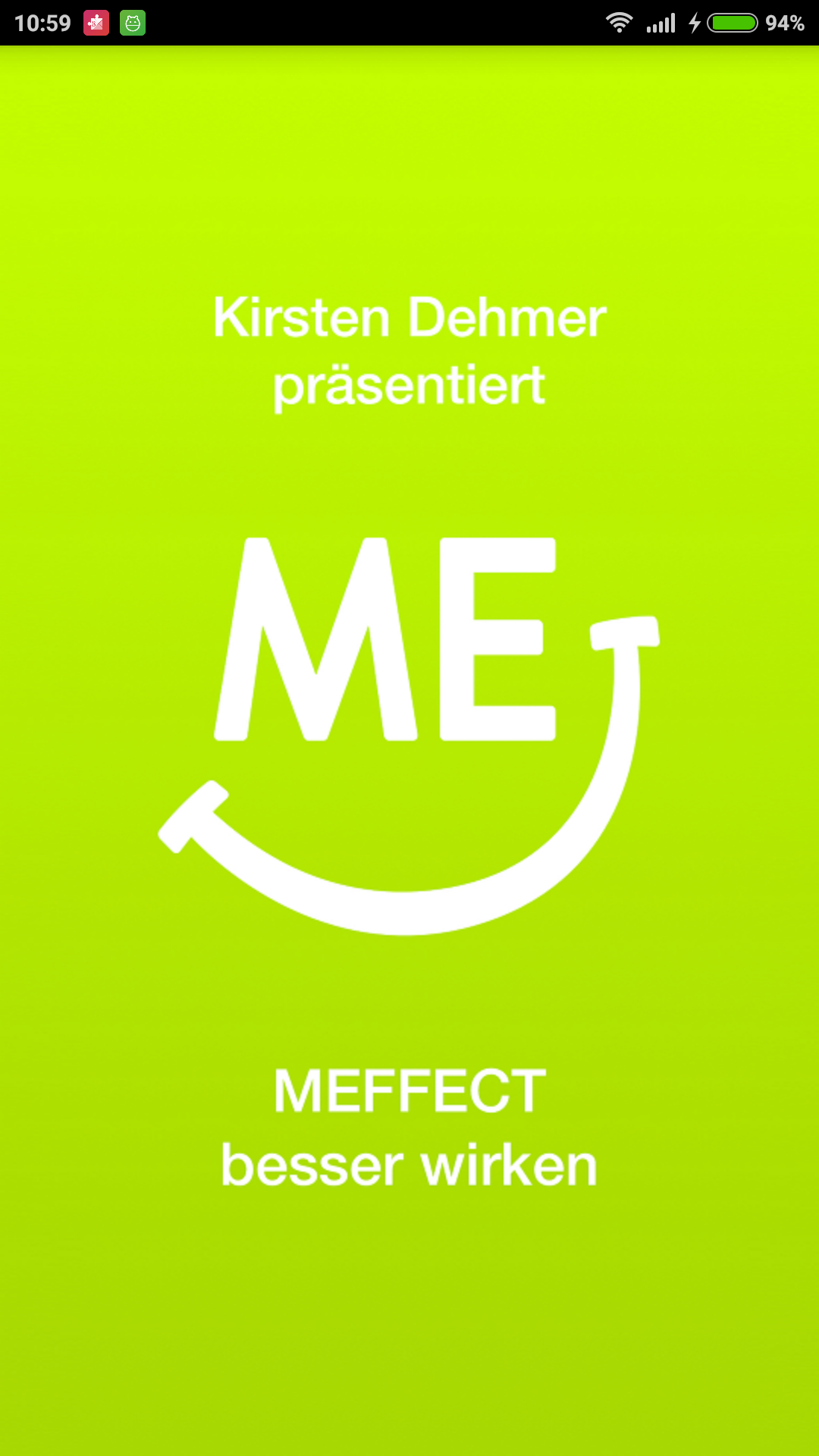 Android application MEFFECT – besser wirken screenshort