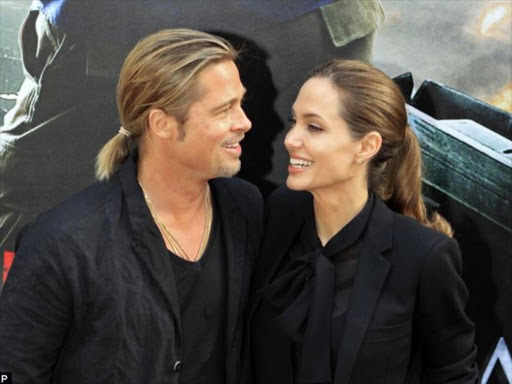 Movie stars Brad Pitt and Angelina Jolie.