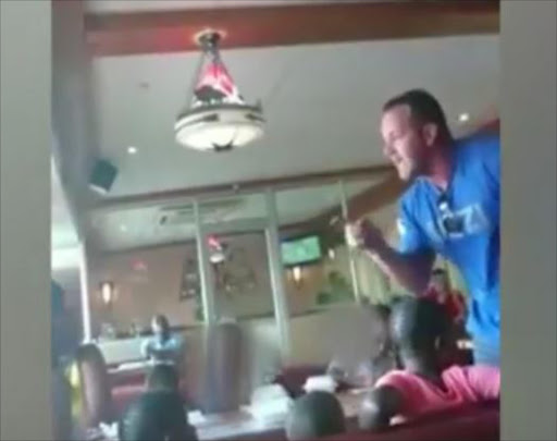 Video footage of the altercation at Texamo Spur - in The Glen Shopping Centre in Johannesburg