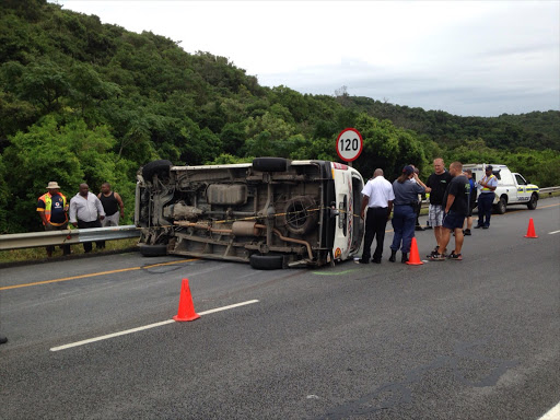 CRASHED: A taxi carrying schoolchildren was involved in an accident along the N2 near Hemingways Mall. One child was killed Pi