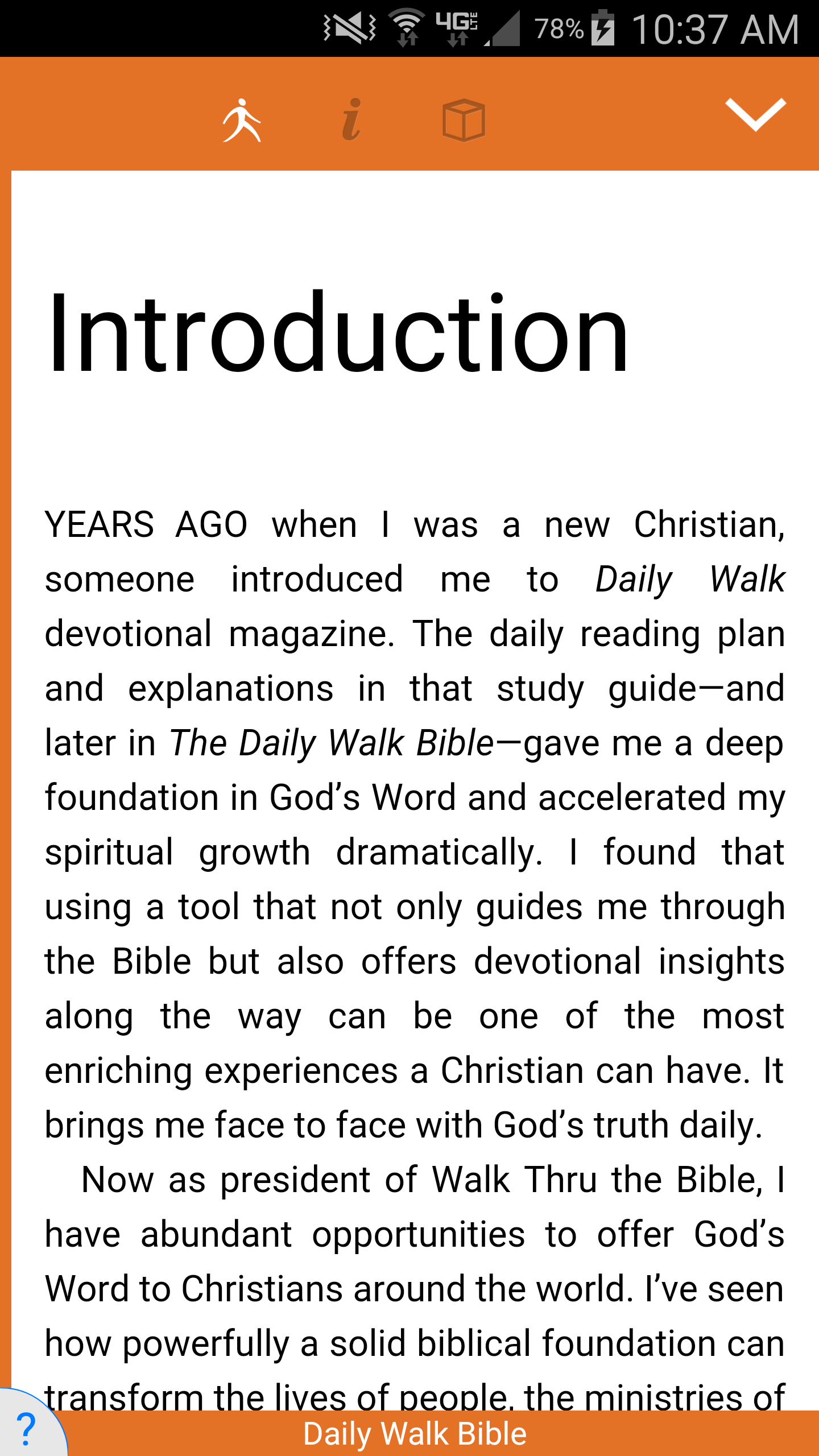 Android application Daily Walk Bible screenshort