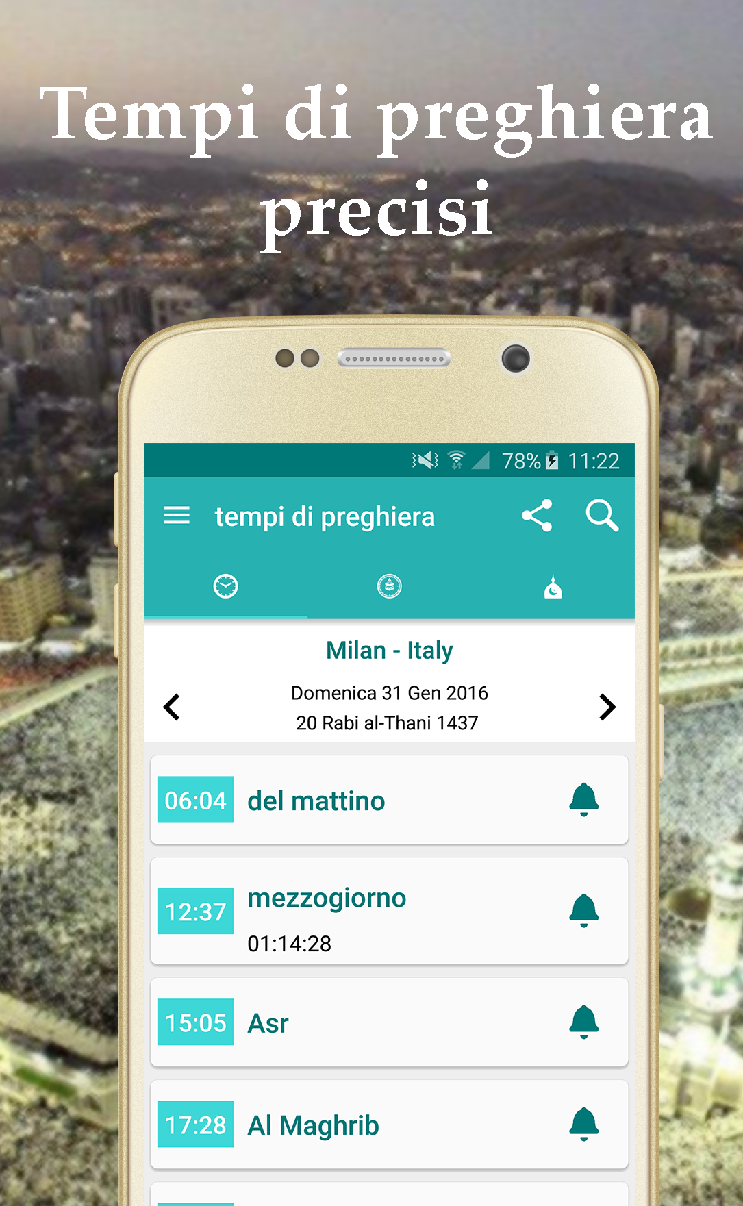 Android application Prayer times: Qibla &amp; Azan screenshort