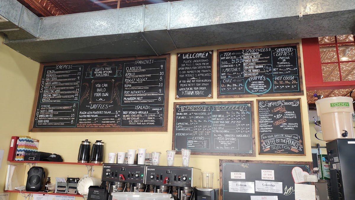 The Peekskill Coffee House gluten-free menu