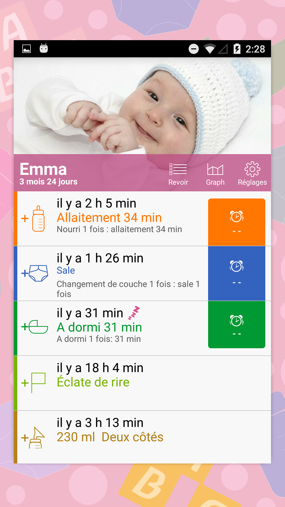 Android application Baby Tracker - Newborn Log screenshort