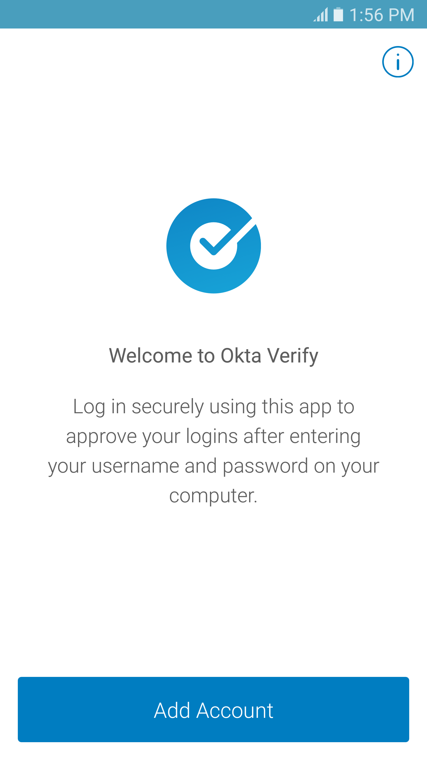 Android application Okta Verify screenshort