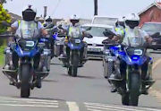 Police escorted late Zulu monarch King Goodwill Zwelithini's body from Durban to Nongoma after his death last month.