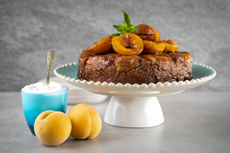 Upside down peach cake by Mokgadi Itsweng for Juicy Delicious