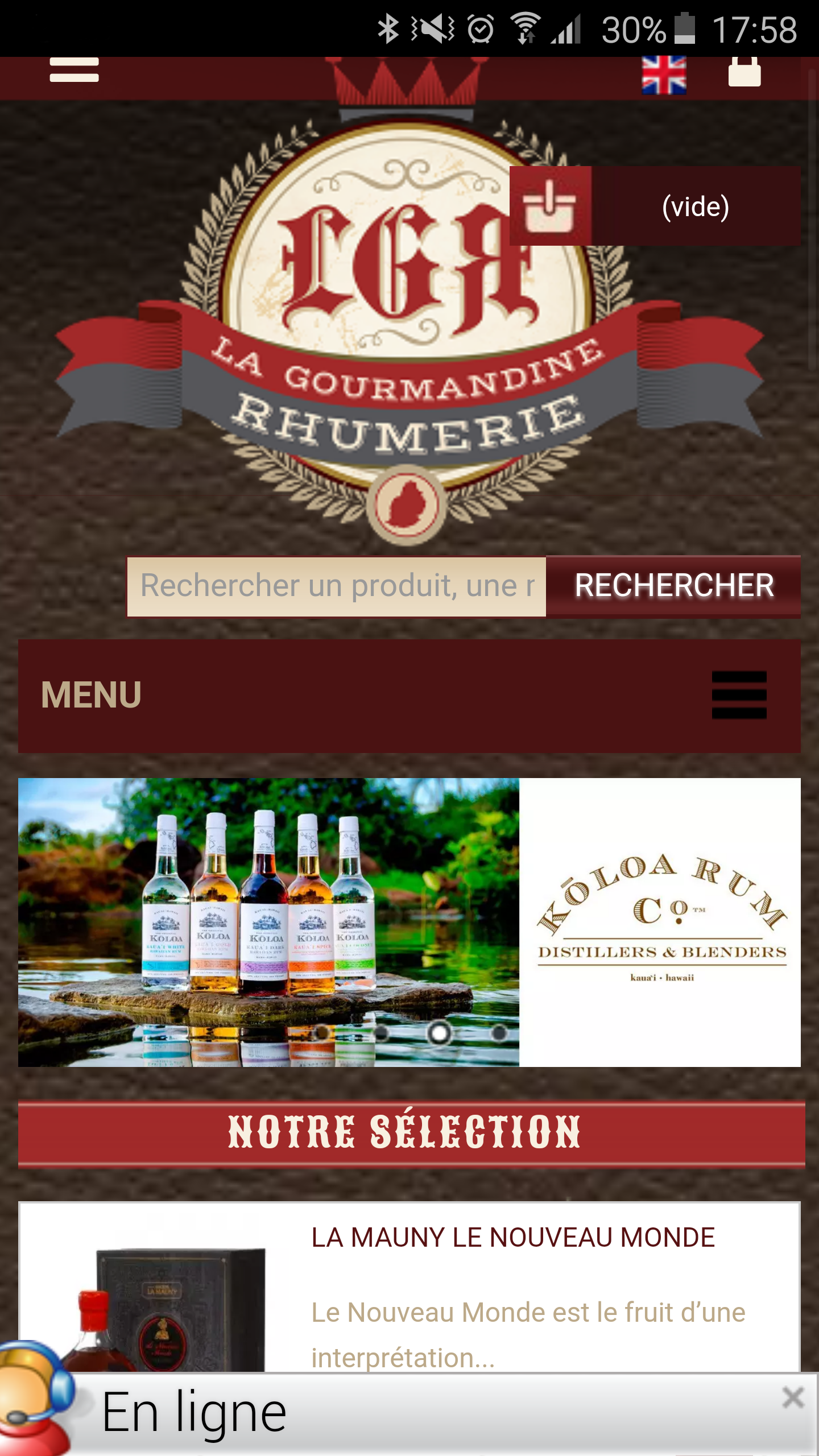 Android application La Gourmandine Rhumerie screenshort