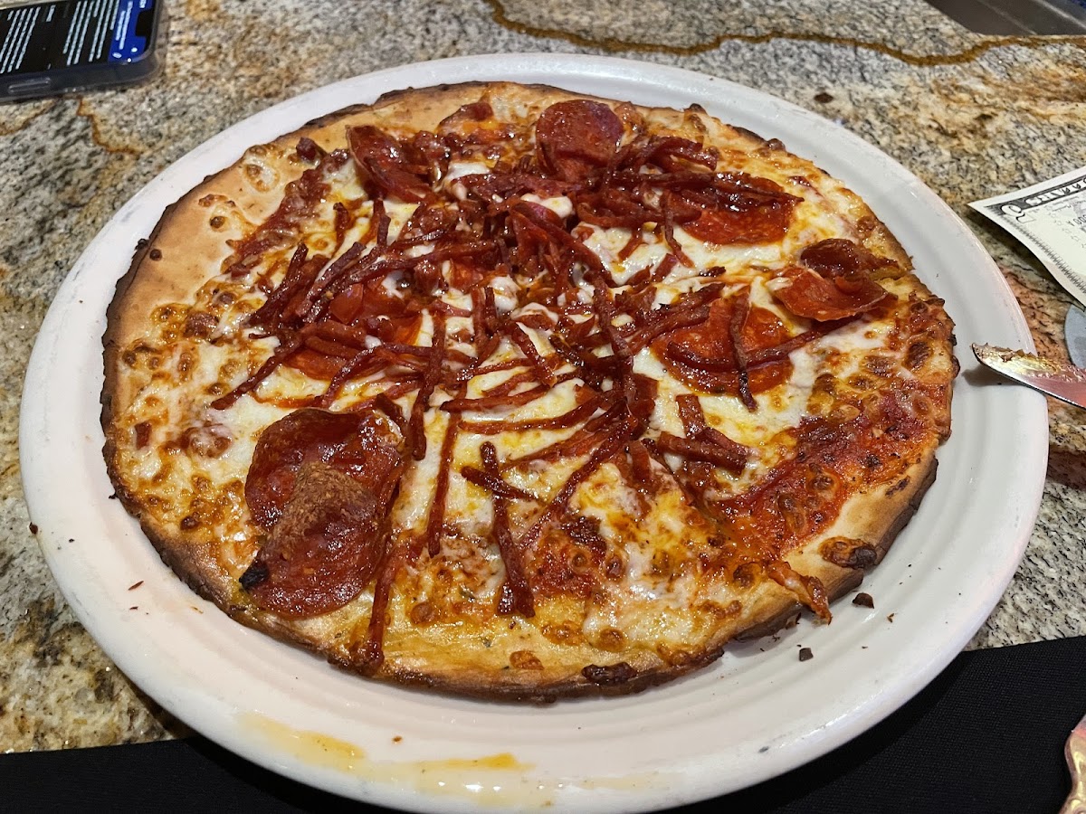 GF pizza with pepperoni