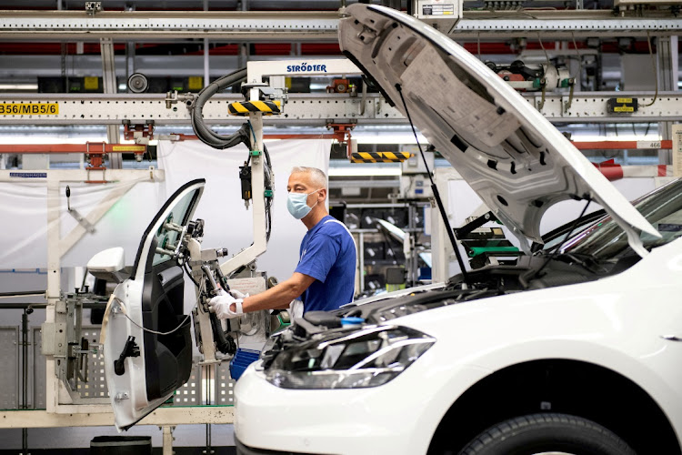 A worker on the Volkswagen assembly line at Europe's largest car factory in Wolfsburg,Germany. File photo: SWEN PFOERTNER/REUTERS