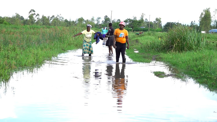 Impassable roads in Kobura ward Nyando subcounty